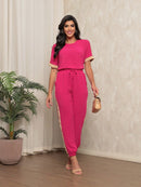 Conjunto Feminino Calça e Blusa Confortável com Elástico