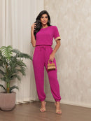 Conjunto Feminino Calça e Blusa Confortável com Elástico