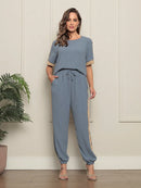 Conjunto Feminino Calça e Blusa Confortável com Elástico