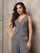 Conjunto Feminino Alfaiataria Calça e Colete