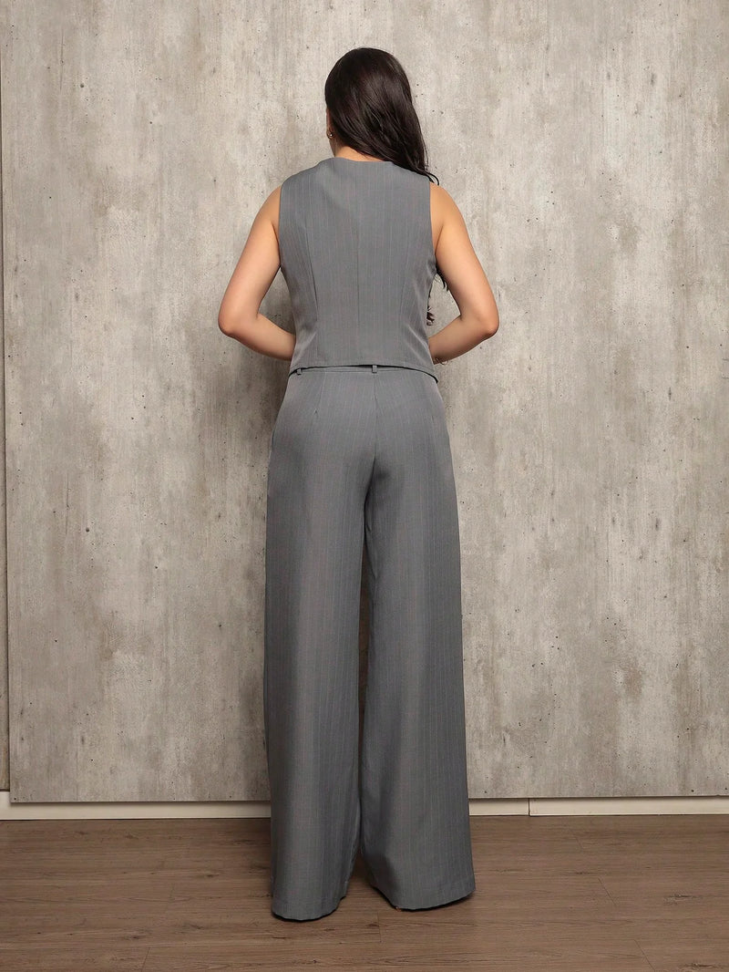 Conjunto Feminino Alfaiataria Calça e Colete