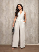 Conjunto Feminino Alfaiataria Calça e Colete